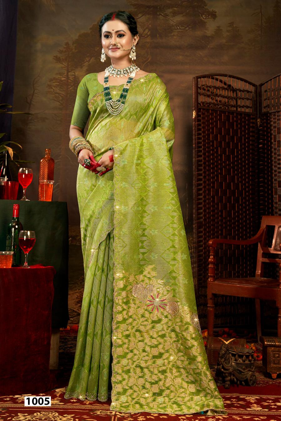 Saroj Ghunghat Jharkan vol.4 Fancy silk saree  in surat with price wholesale