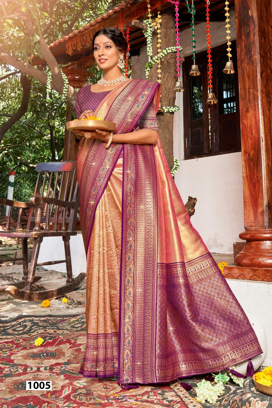 Saroj Shamaa Tissue Swarovski vol.1 Tissue silk saree  in surat with price wholesale