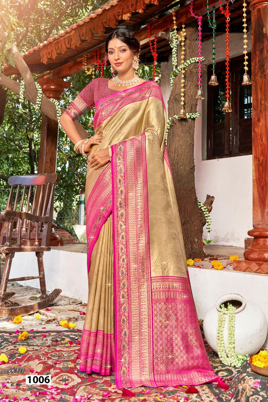 Saroj Shamaa Tissue Swarovski vol.1 Tissue silk saree  in surat with price wholesale
