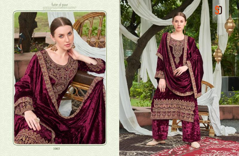 Shraddha Senorita Velvet 24 Designer Salwar Suits Wholesale Catalog