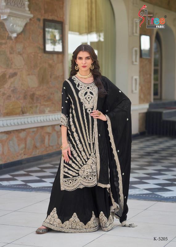 Shree Fabs K 5205 chinon Pakistani Suit Wholesale Catalog