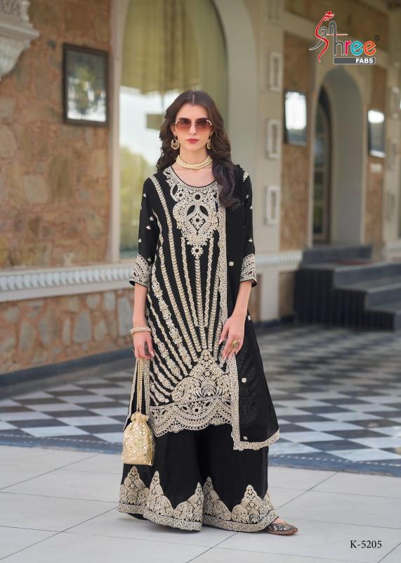 Shree Fabs K 5205 chinon Pakistani Suit Wholesale Catalog