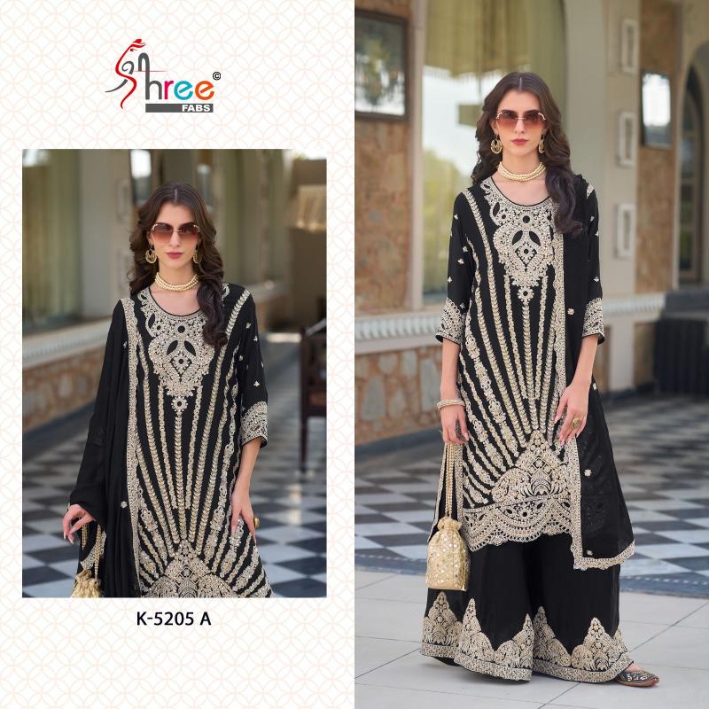 Shree Fabs K 5205 chinon Pakistani Suit Wholesale Catalog