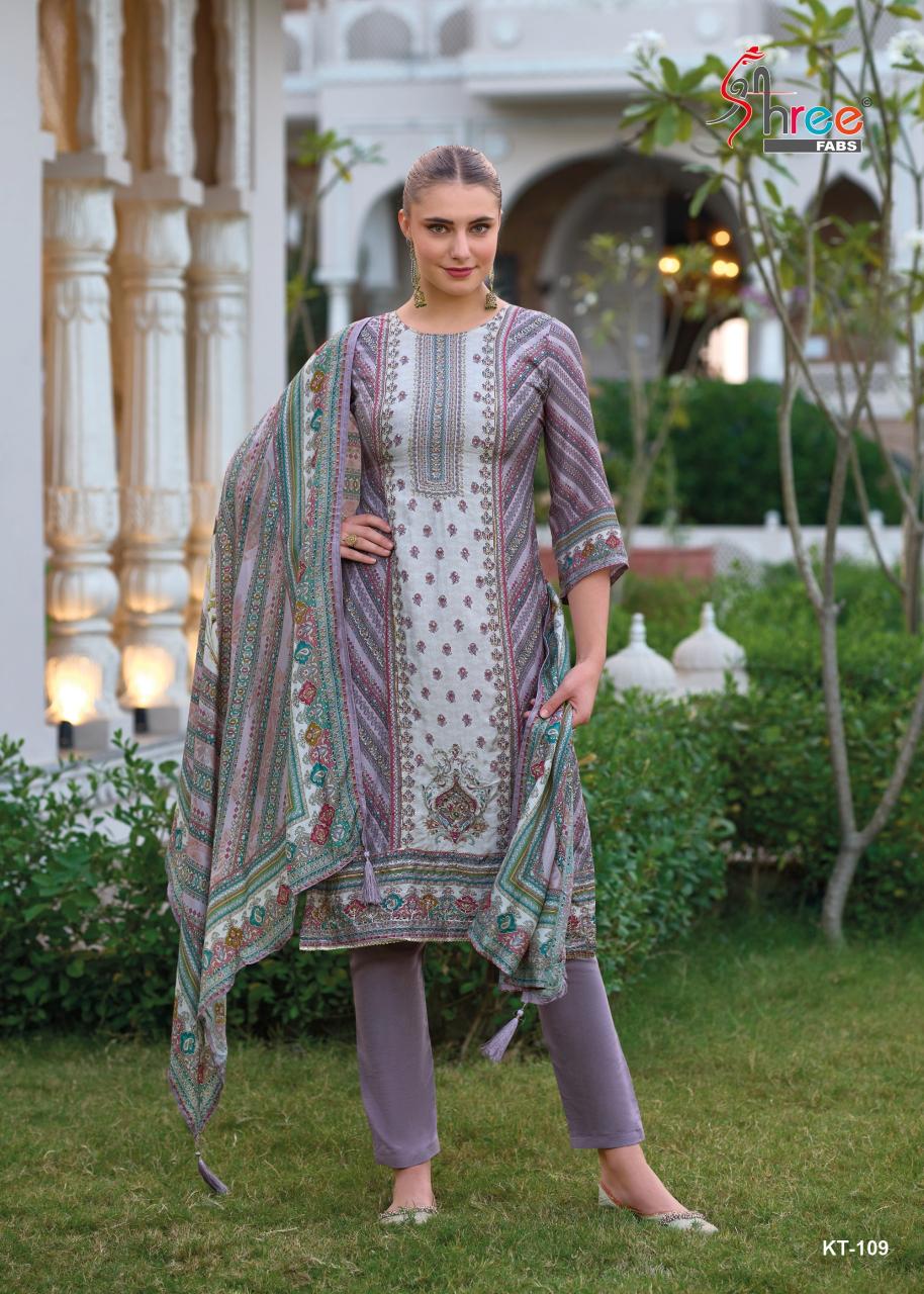 Shree Fabs KT 109 Pure viscose Maslin digital print Salwar Kameez wholesale catalog