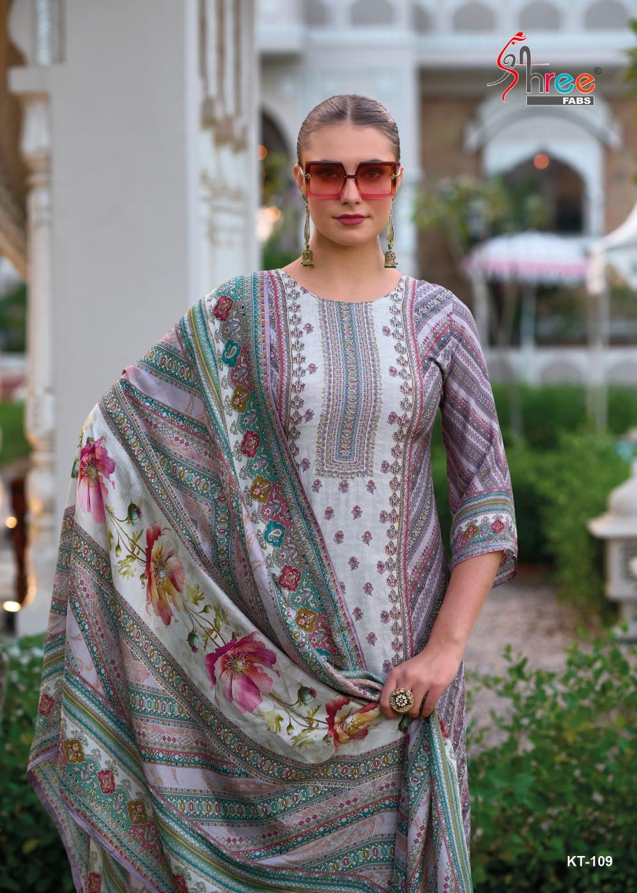 Shree Fabs KT 109 Pure viscose Maslin digital print Salwar Kameez wholesale catalog