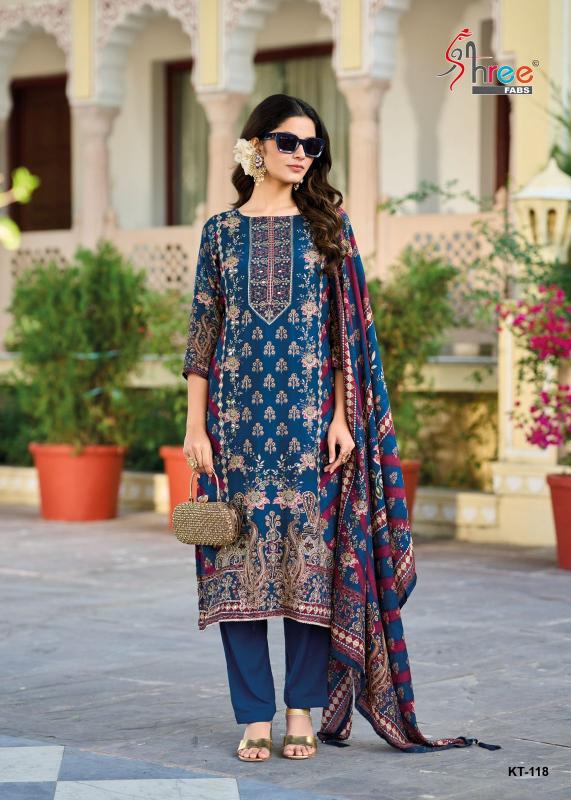 Shree Fabs Kt 118 Viscose Maslin Digital Printed Salwar Suits 