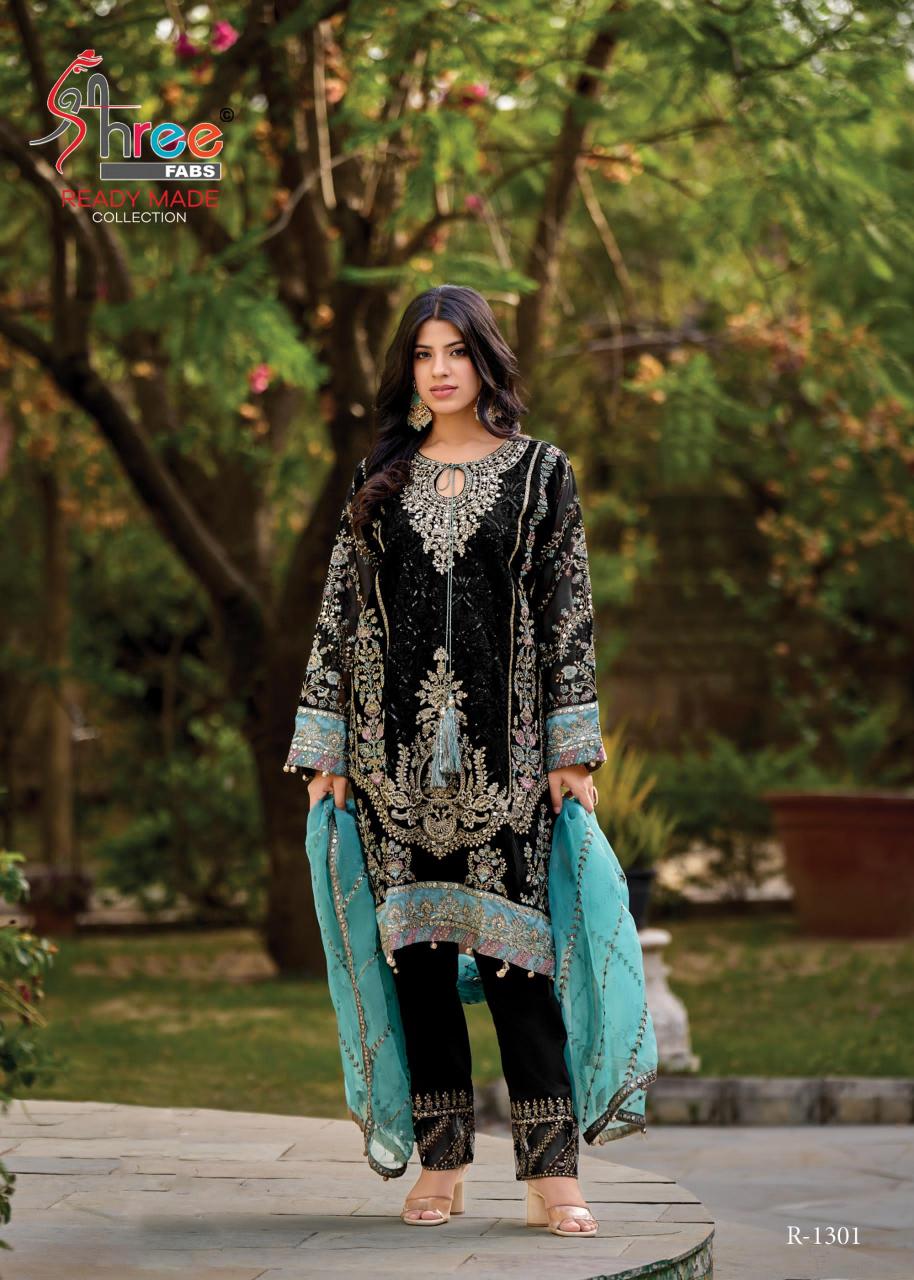 Shree Fabs R 1301 ABCD pakistani suits catalogue wholesale