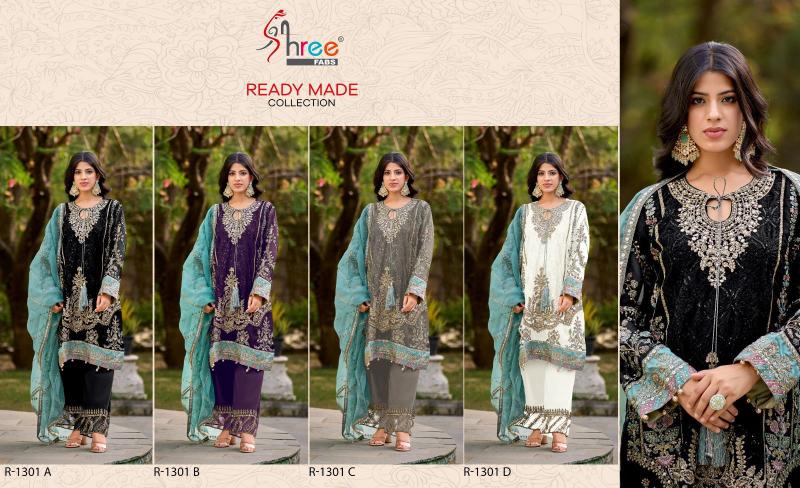 Shree Fabs R 1301 ABCD pakistani suits catalogue wholesale