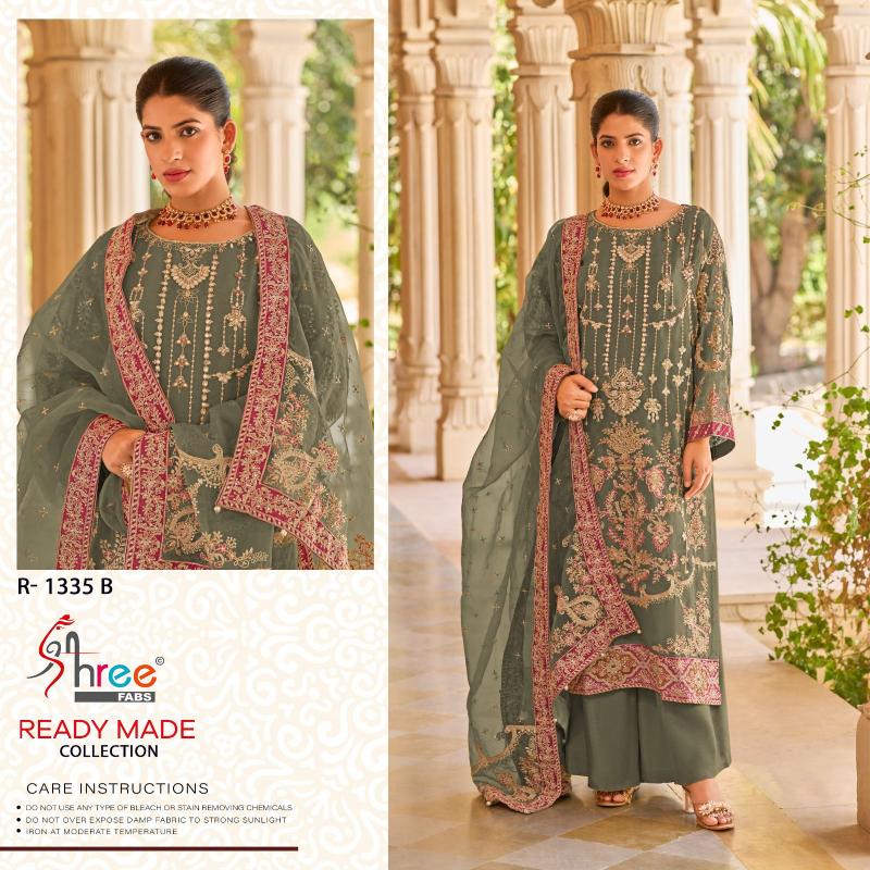 Shree fabs R 1335 organza embrodairy Salwar Kameez Wholesale Catalog