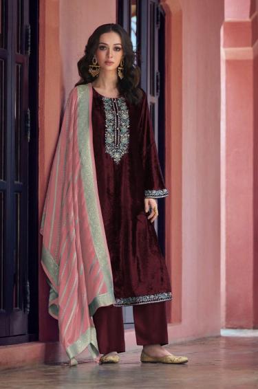 Super Hit Velvet 51001 A To D Velvet Salwar Kameez Wholesale Catalog