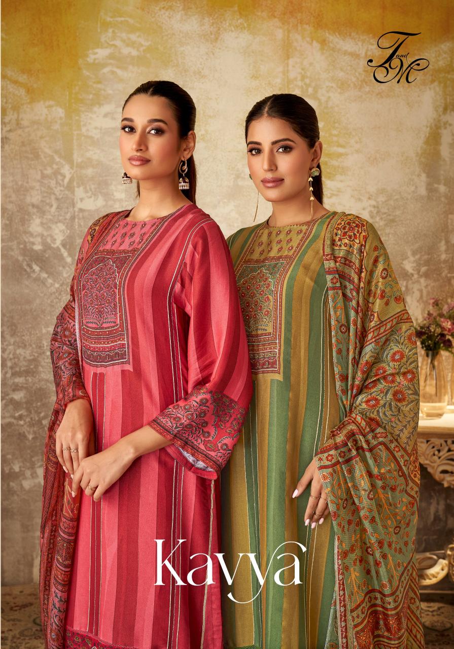 T&M Kavya Viscose Simmer Digital Printed Salwar Kameez Wholesale Catalog