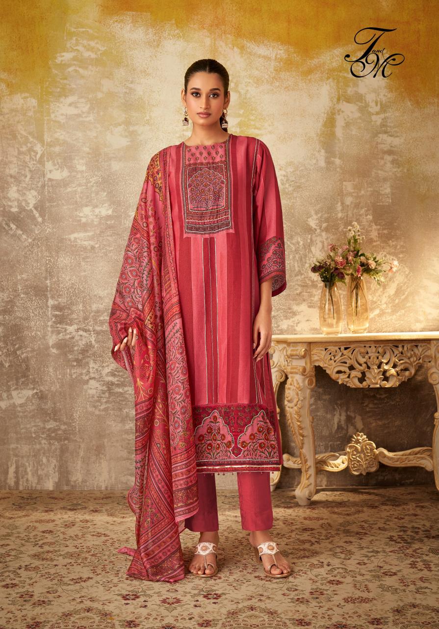 T&M Kavya Viscose Simmer Digital Printed Salwar Kameez Wholesale Catalog
