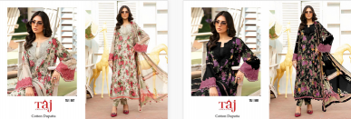 Taj 567 And 568 Cotton Dupatta pakistani suit wholesale market