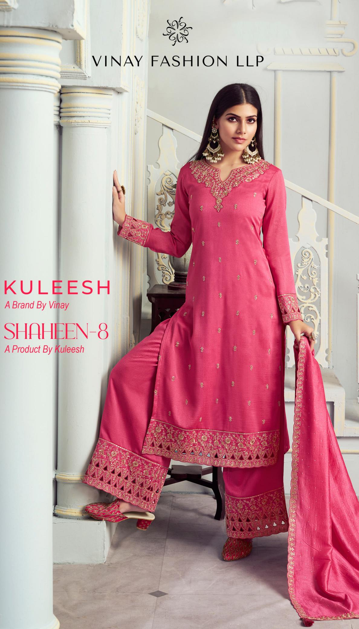 Vinay Kuleesh Shaheen Vol 8 Georgette Designer Salwar Suit Wholesale catalog