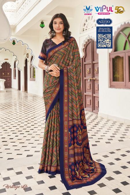 Vipul Heritage Vol 1 royal blue saree online india