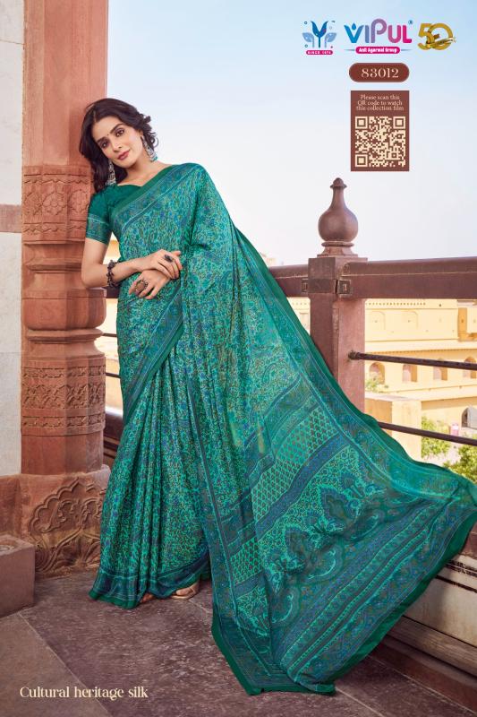 Vipul Heritage Vol 1 royal blue saree online india
