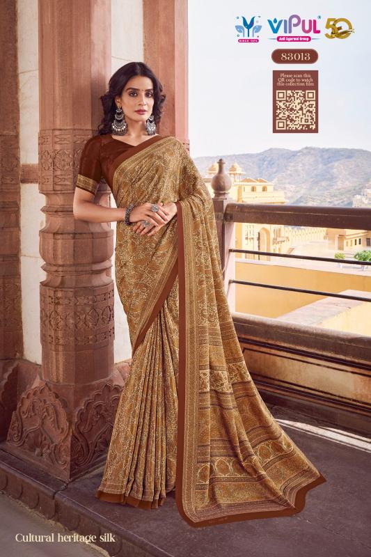 Vipul Heritage Vol 1 royal blue saree online india