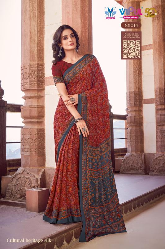 Vipul Heritage Vol 1 royal blue saree online india
