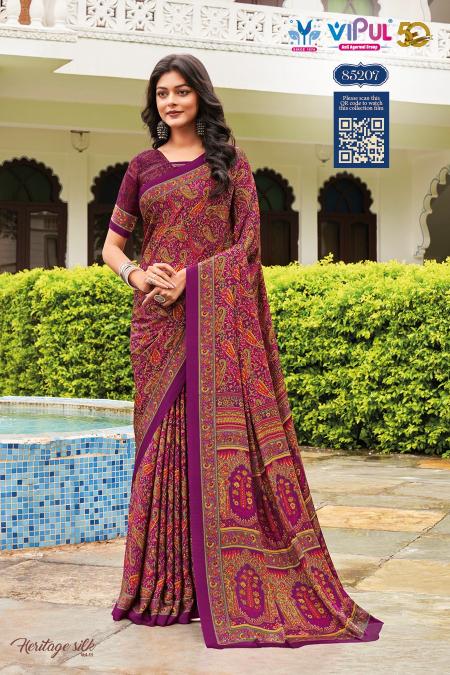 Vipul Heritage Vol 1 royal blue saree online india