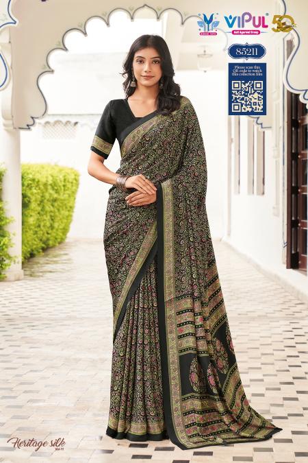 Vipul Heritage Vol 1 royal blue saree online india