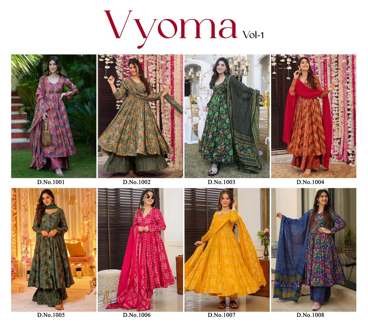 Vyoma Vol 1 Masleen Digital extra long sleeves kurti india
