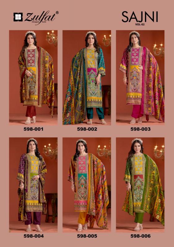 Zulfat Sajni Vol 2 ladies dress material wholesalers in dadar
