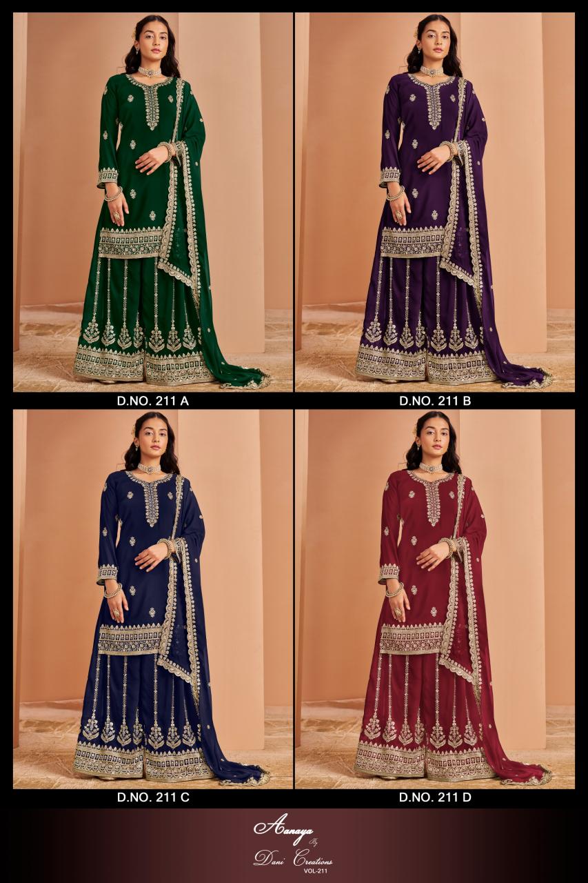 Aanaya Vol 211 Georgette wholesale salwar kameez mart