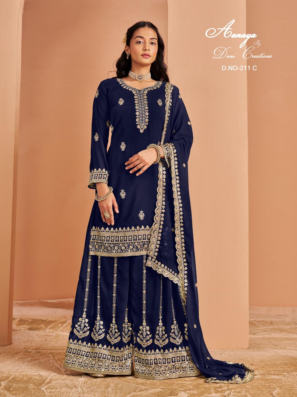 Aanaya Vol 211 Georgette wholesale salwar kameez mart