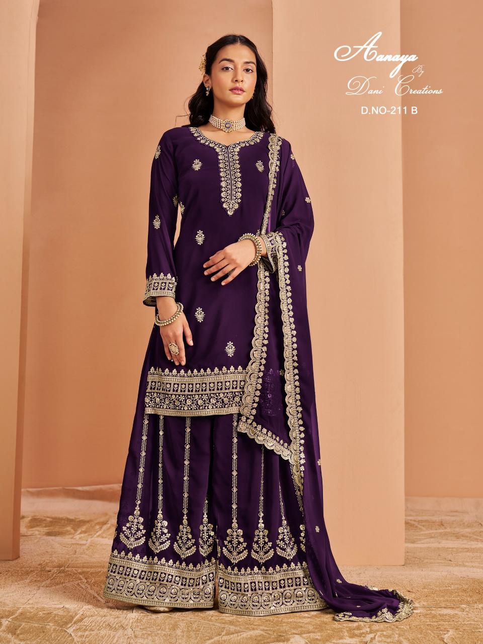 Aanaya Vol 211 Georgette wholesale salwar kameez mart