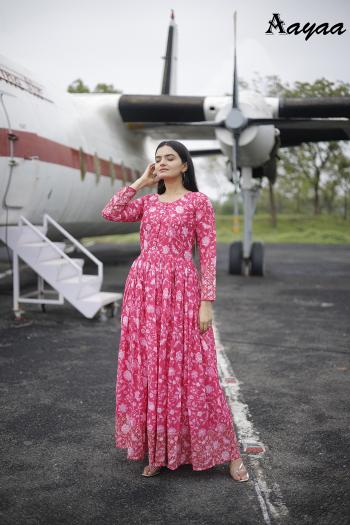 Aayaa Vol 18 Georgette Readymade Gown kurtis online shopping india