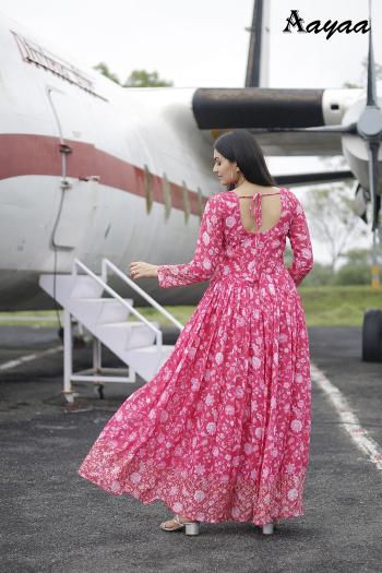 Aayaa Vol 18 Georgette Readymade Gown kurtis online shopping india