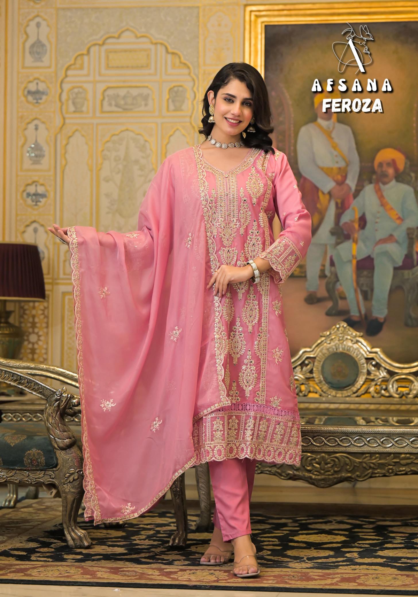 Afsana Feroza Catalog pakistani suits wholesale india
