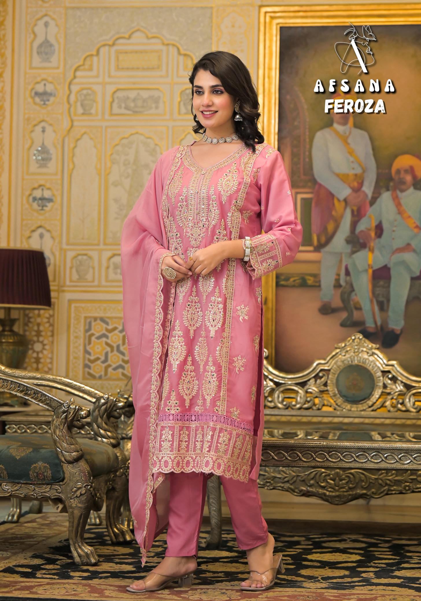 Afsana Feroza Catalog pakistani suits wholesale india