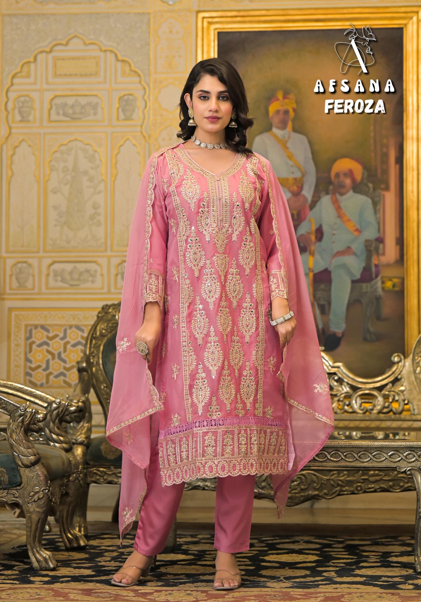 Afsana Feroza Catalog pakistani suits wholesale india