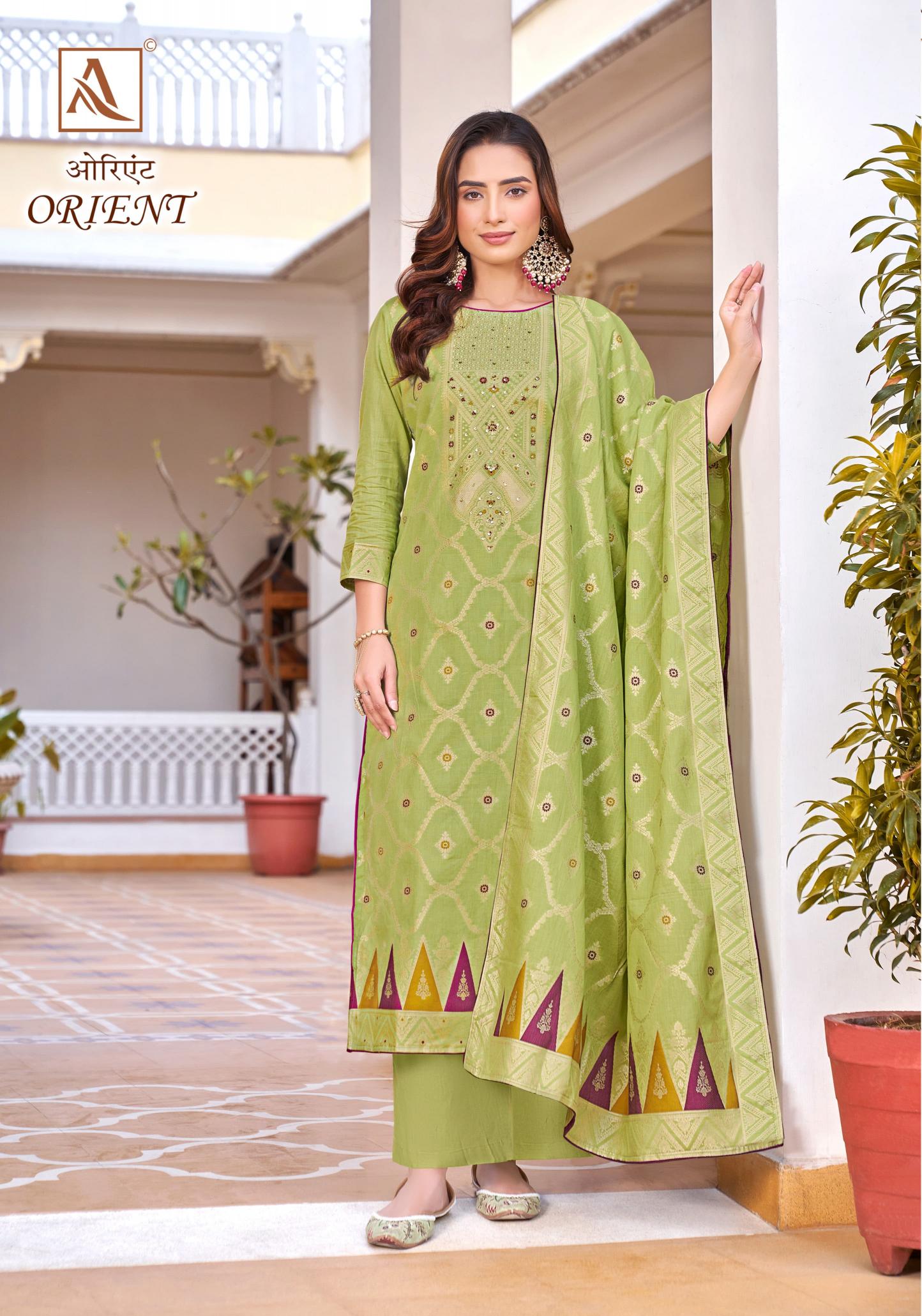 Alok Orient Catalog wholesale cotton dress materials in hyderabad