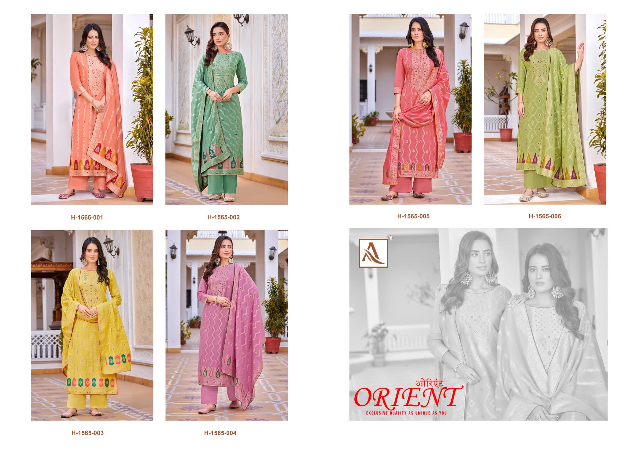 Alok Orient Catalog wholesale cotton dress materials in hyderabad