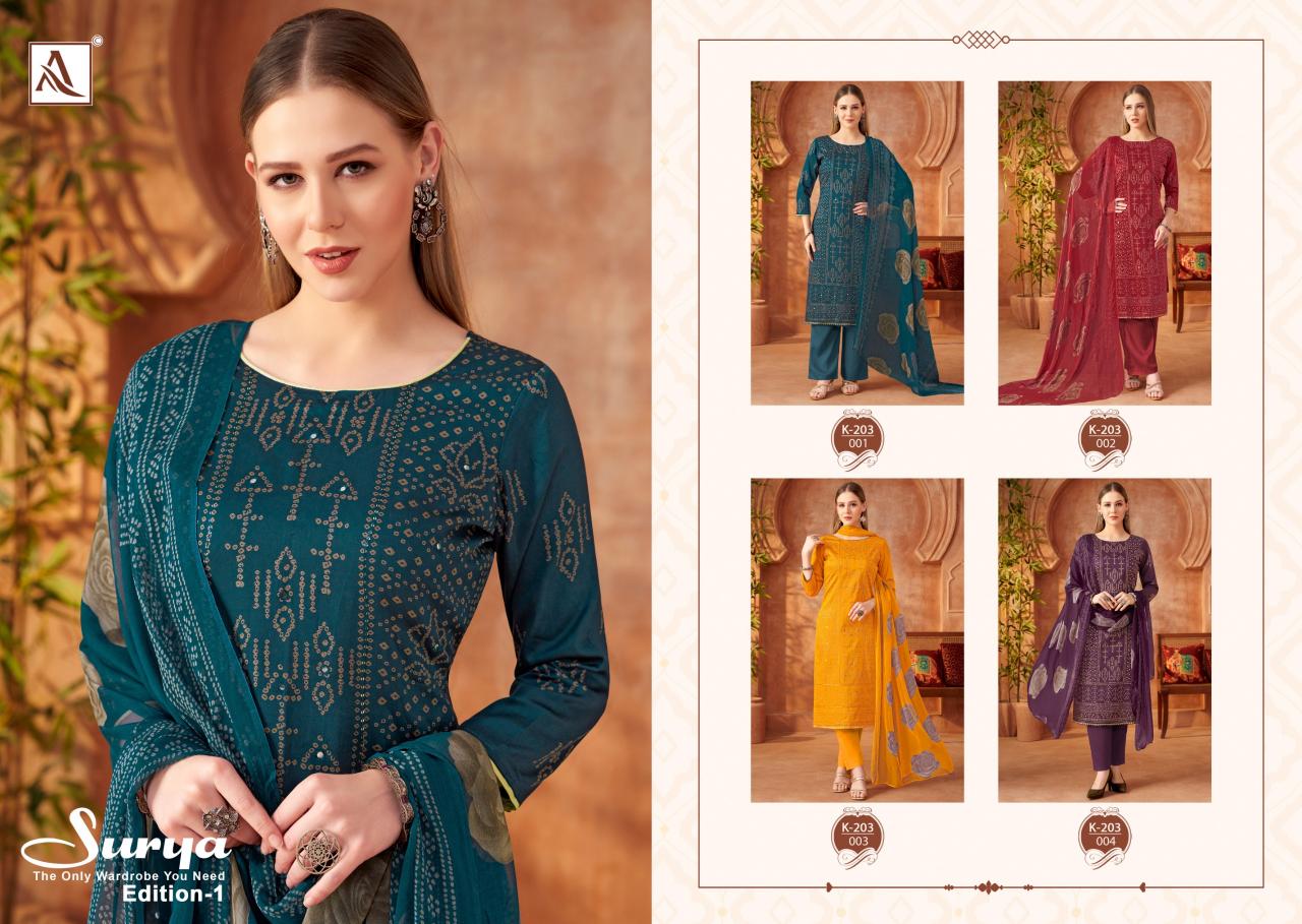 Alok Surya Catalog dress material wholesale shops at mangalote 