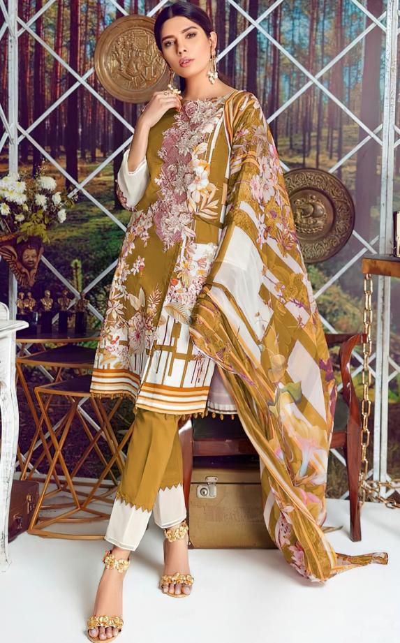 Alzohaib Az 1124 A To C Catalog Chiffon Dupatta stylish pakistani designer suits