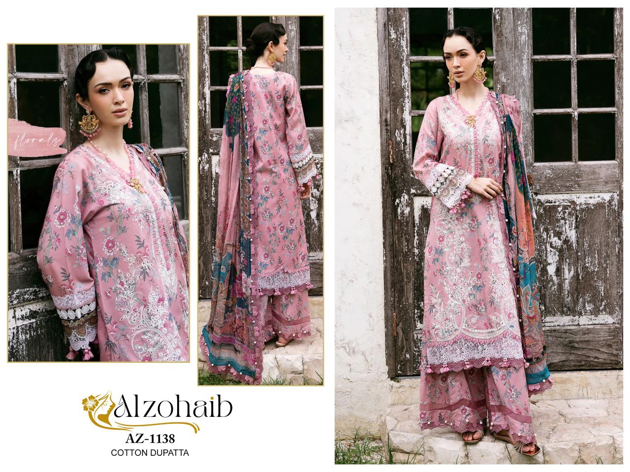 Alzohaib Az 1135 To 1141 Chiffon Dupatta Pakistani Suits in dubai
