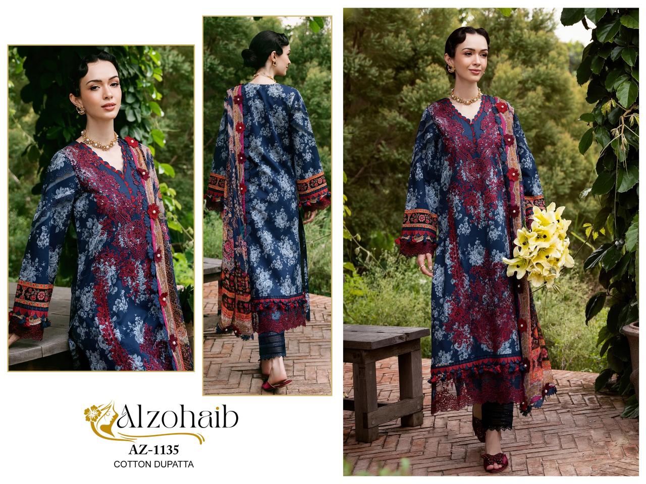 Alzohaib Az 1135 To 1141 Chiffon Dupatta Pakistani Suits in dubai