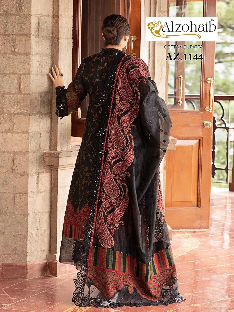 Alzohaib Az 1144 Cotton Dupatta pakistani suits in mumbai