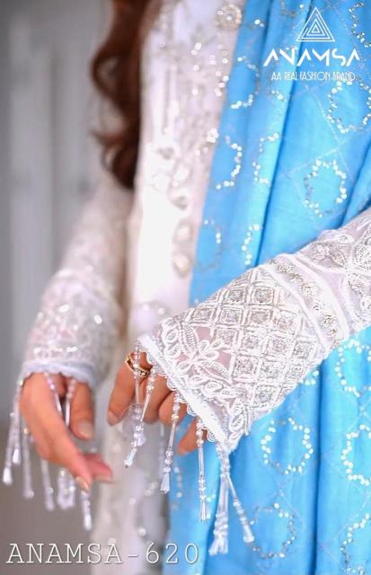 Anamsa 620 Fox Georgette pakistani suits wholesale