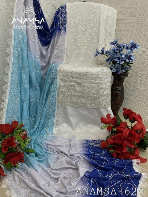 Anamsa 620 Fox Georgette pakistani suits wholesale