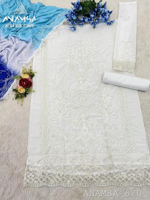 Anamsa 620 Fox Georgette pakistani suits wholesale