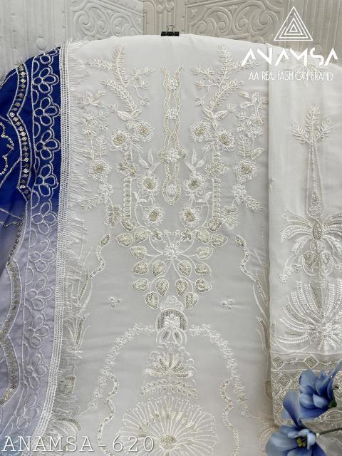 Anamsa 620 Fox Georgette pakistani suits wholesale