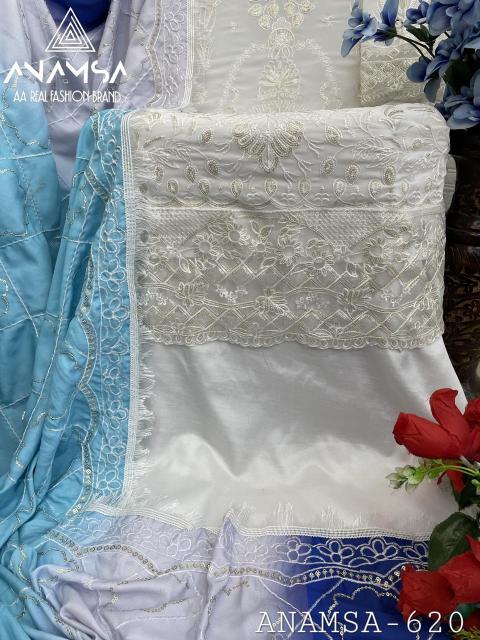 Anamsa 620 Fox Georgette pakistani suits wholesale