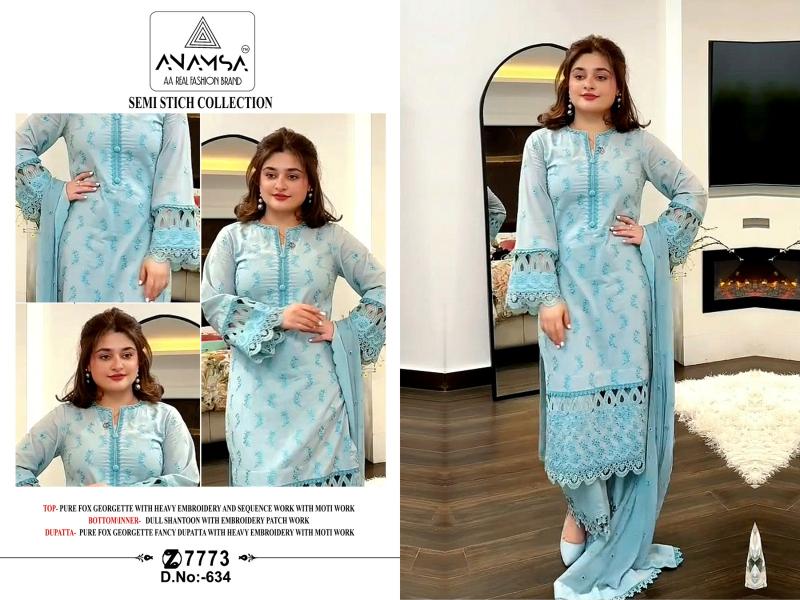 Anamsa 634 Catalog Georgette pakistani suit catalogue