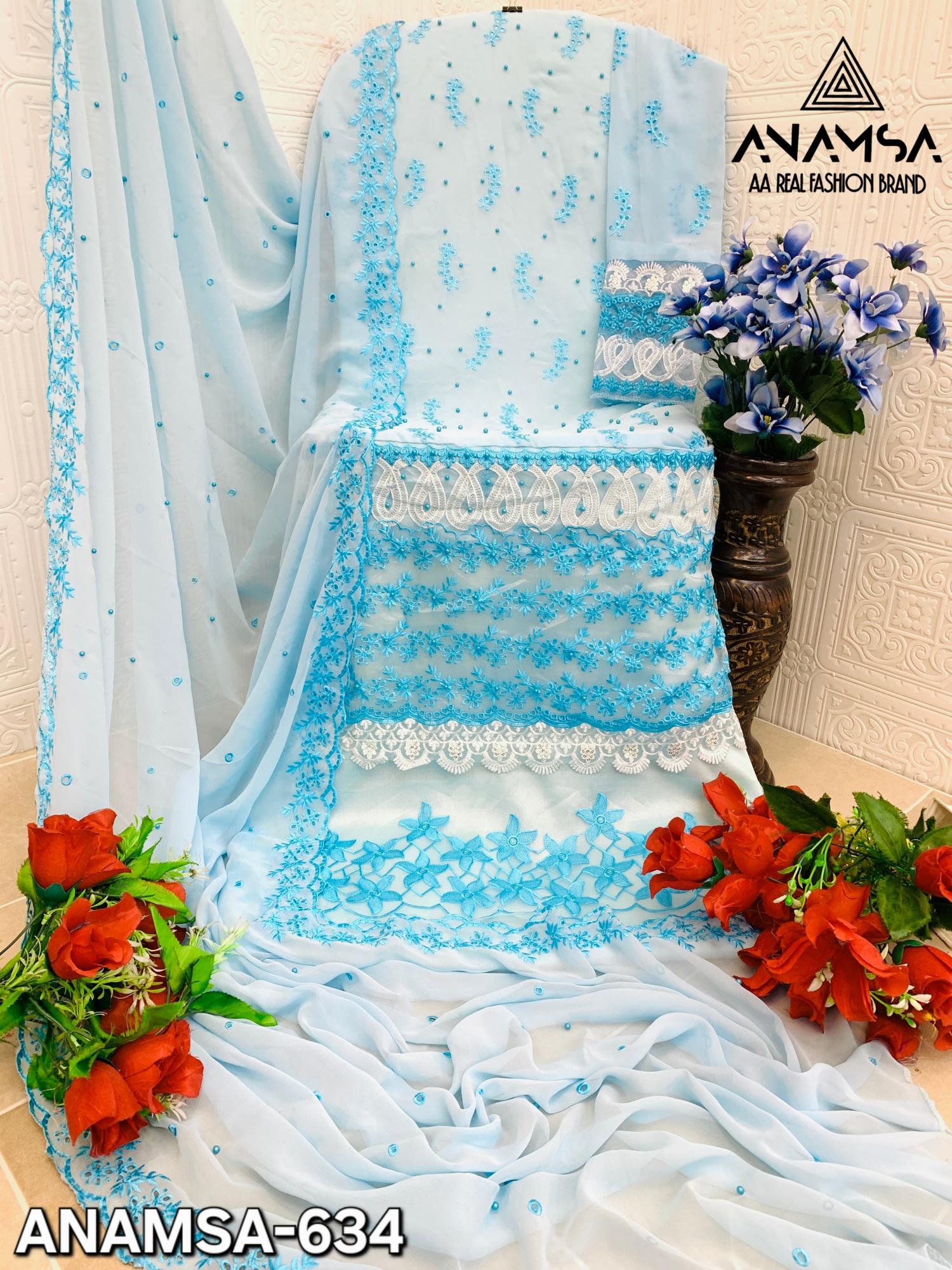 Anamsa 634 Catalog Georgette pakistani suit catalogue