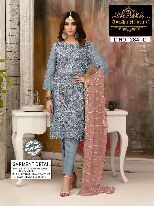 Ayesha Misbah 284 Catalog Georgette salwar kameez pakistani suit design