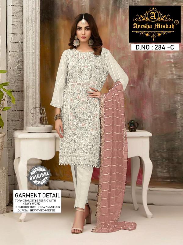 Ayesha Misbah 284 Catalog Georgette salwar kameez pakistani suit design